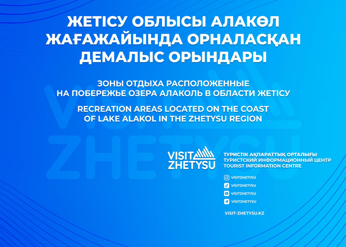 Зоны отдыха расположенные на побережье озера Алаколь в области Жетісу